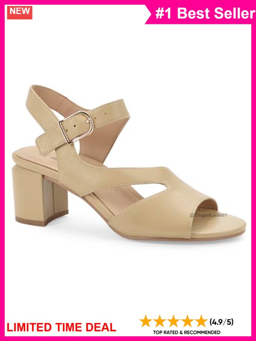 Nappa Leather Asymmetrical Slide Sandals with Slingback and Cushioned Insole